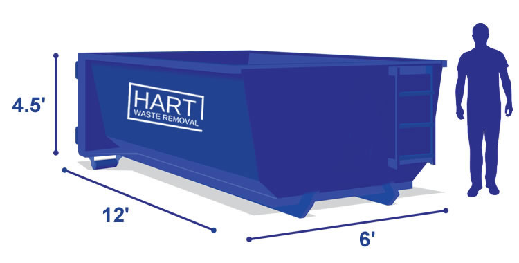 10 Yard Roll-Off Dumpster Rental in Dallas, TX | Hart Waste Removal